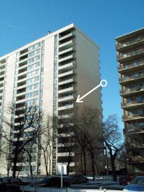 Eighteen storey high-rise at morning