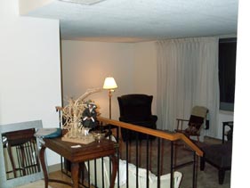 Living room with boxes