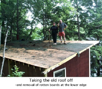 Removing old roofing