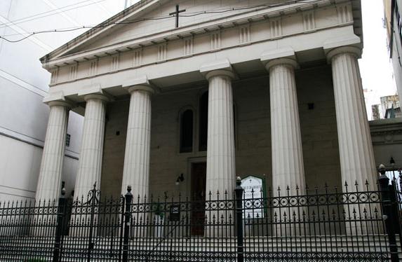 Front facade of St. John the Baptist Anglican Cathedral, Buenos Aires