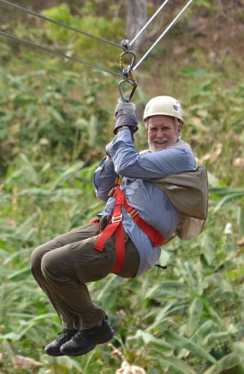 Tony on the zipline