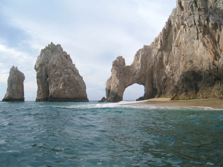 a rock formation where the Atlantic meets the Sea of Cortez