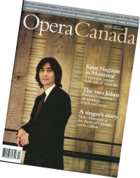 Cover of Opera Canada magazine