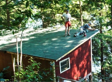 Tony, hammering in the last nail