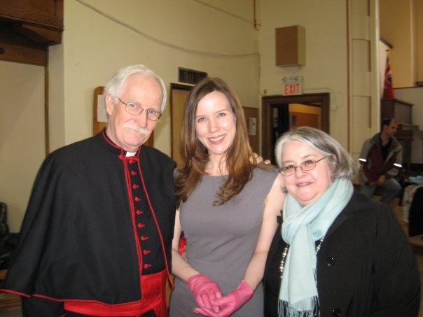 Rachael, with Heather & Tony, at the church