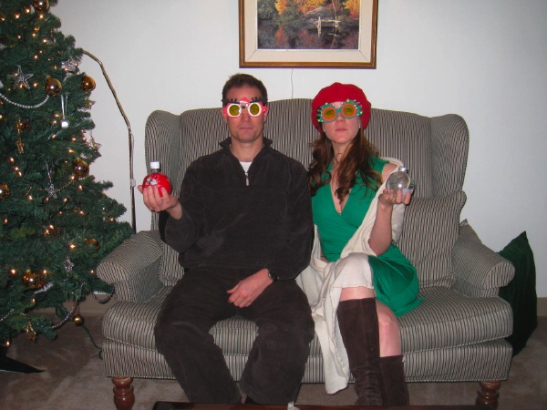 Troy and Rachael ham it up